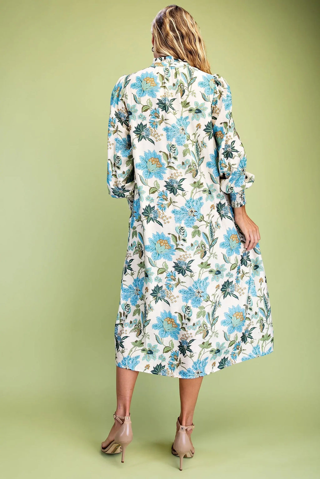 Floral Button Midi Dress