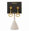 Gold Horse Bit Dangle Earrings