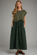 Gingham Sleeveless Midi Dress