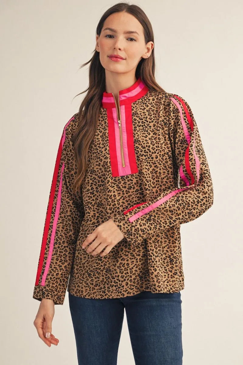 Long Sleeve Leopard Top