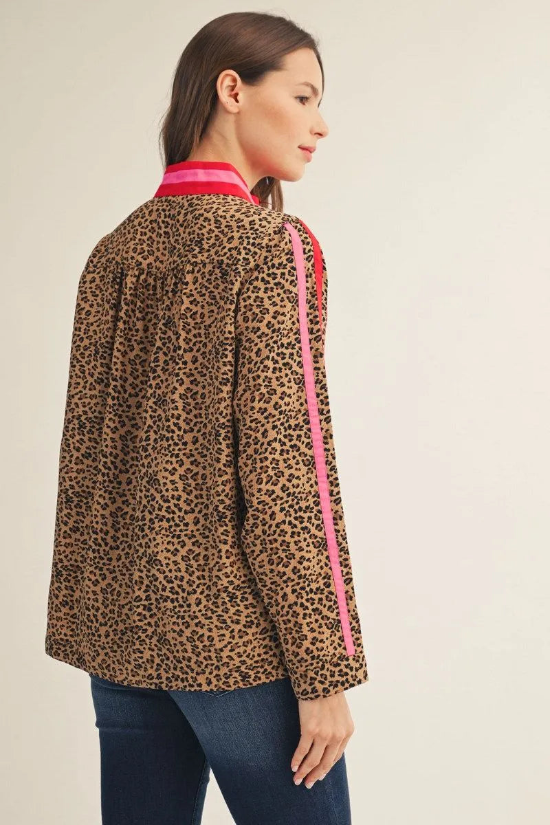 Long Sleeve Leopard Top