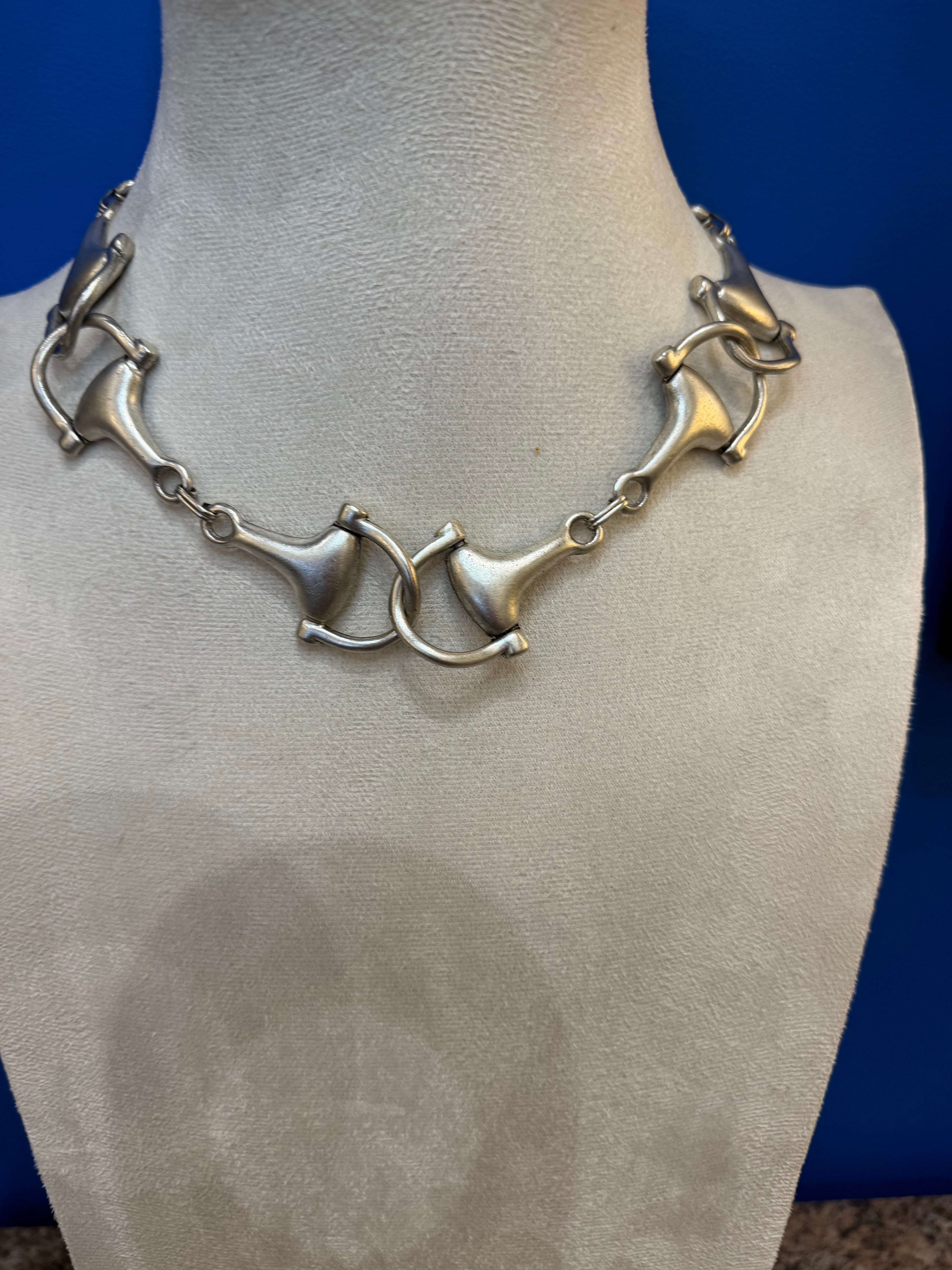 Silver Horse Bit Collar
