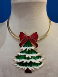 Christmas Tree Pendant Collar