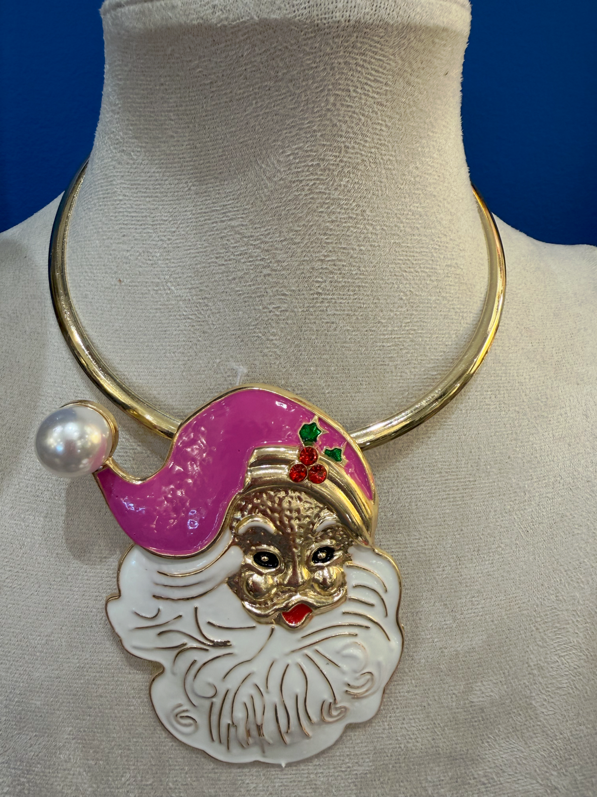 Pink Santa Collar Necklace