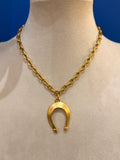 Gold Horseshoe Necklace