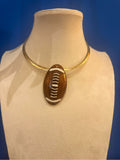 Football Pendant Collar Necklace