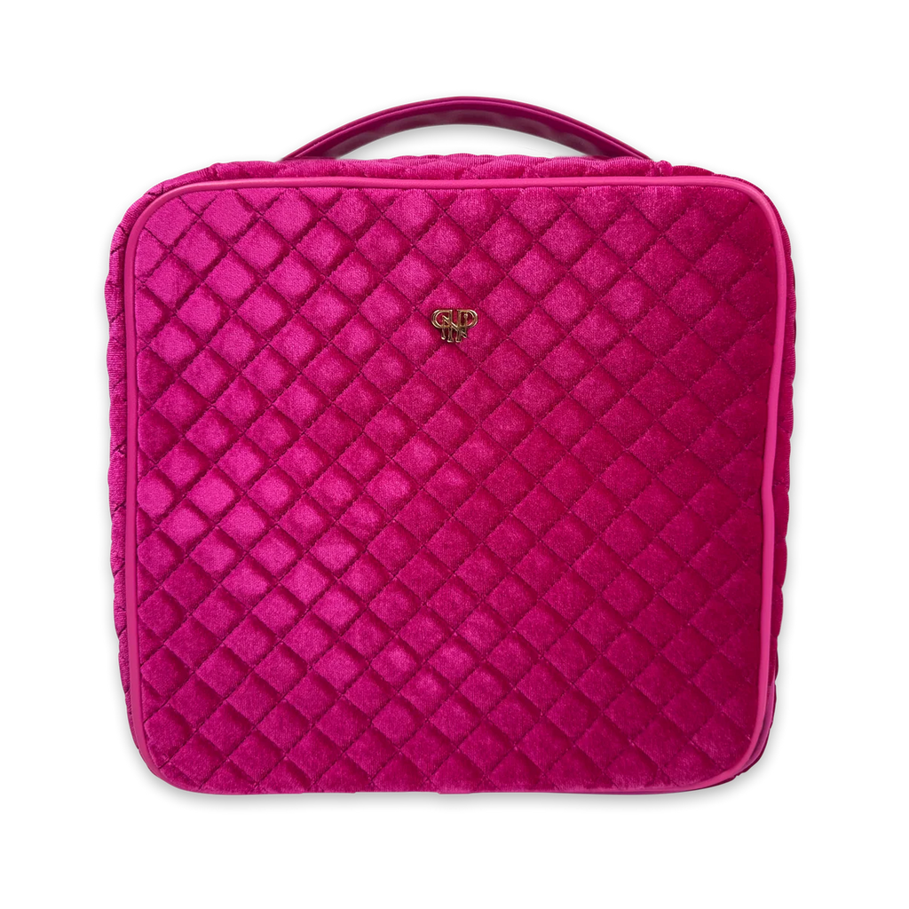 Mini Diva Makeup Case in Fuchsia Velvet