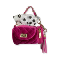 Poochi Crossbody Bag in Fuchshia Velvet