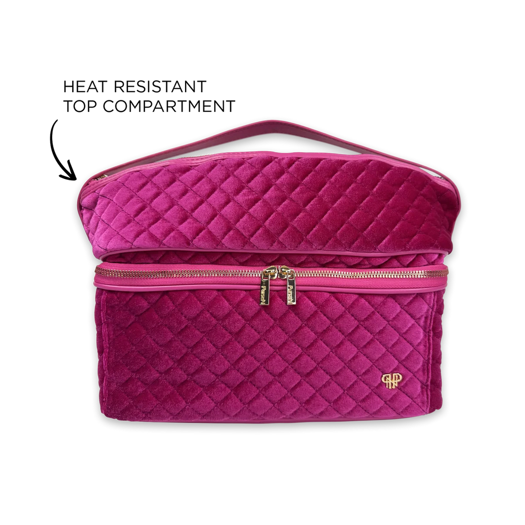 Stylist Travel Bag in Fuchsia Velvet