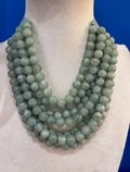 Blue Green Layered Bead Necklace