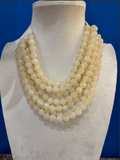 Cream Layered Bead Necklace