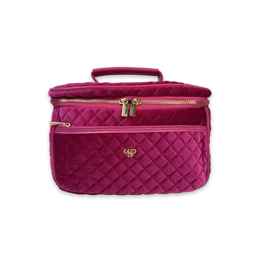 Train Case in Fuchsia Velvet