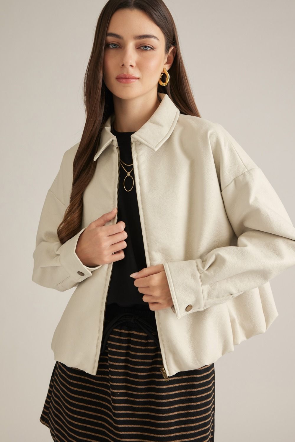 Faux Leather Jacket