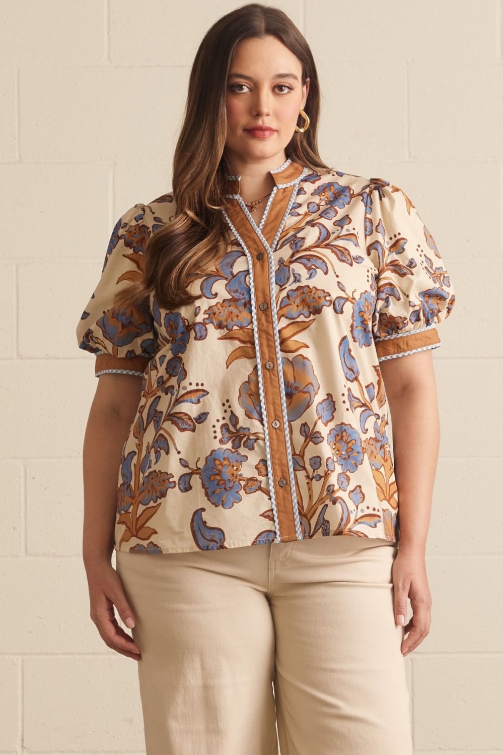 Floral Puff Sleeve Top