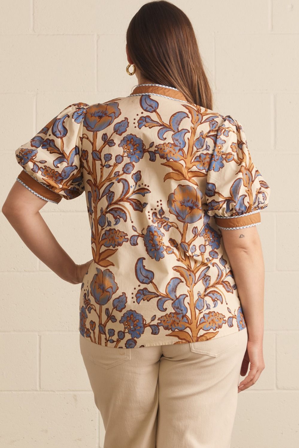 Floral Puff Sleeve Top