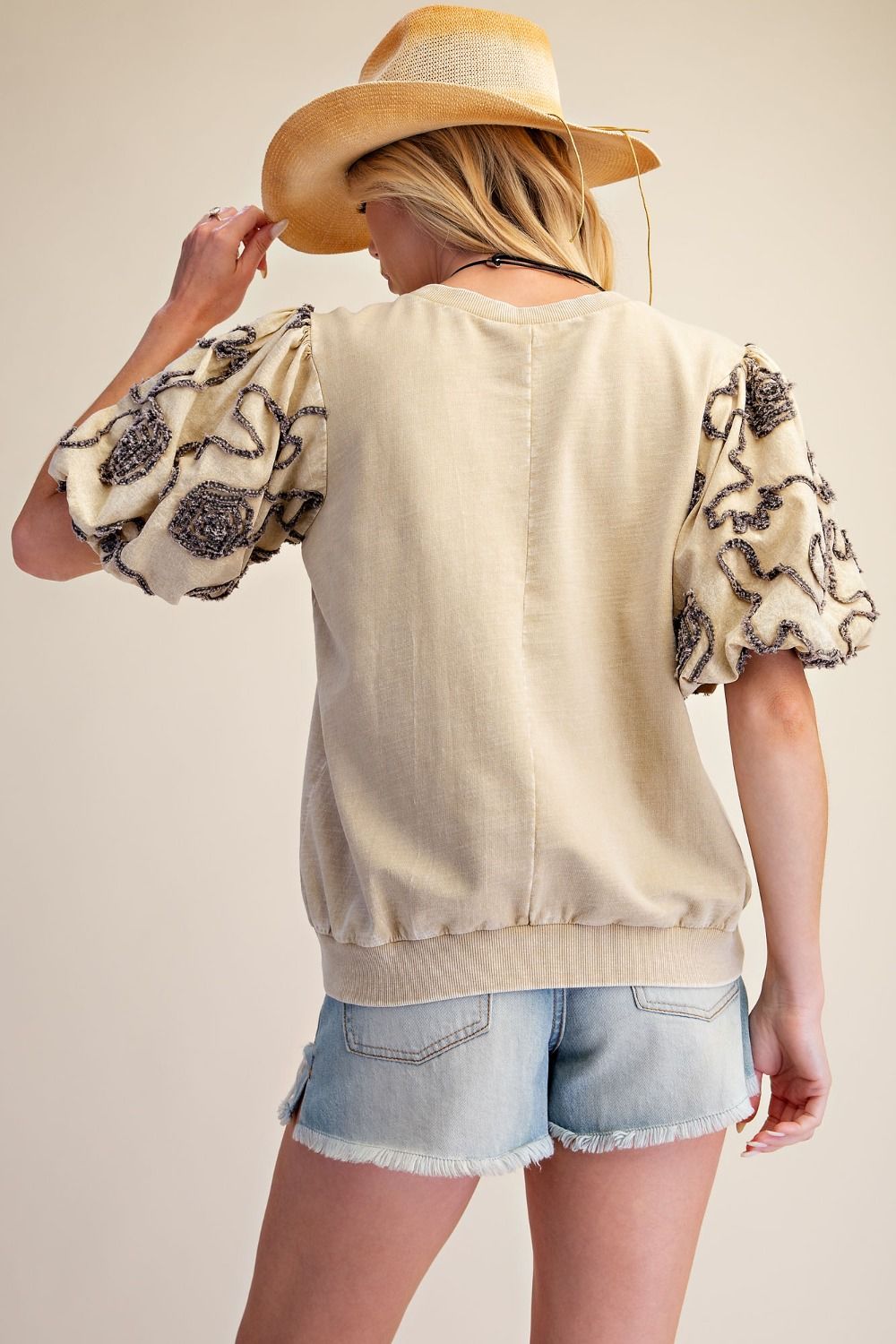 Terry Knit Top in Khaki