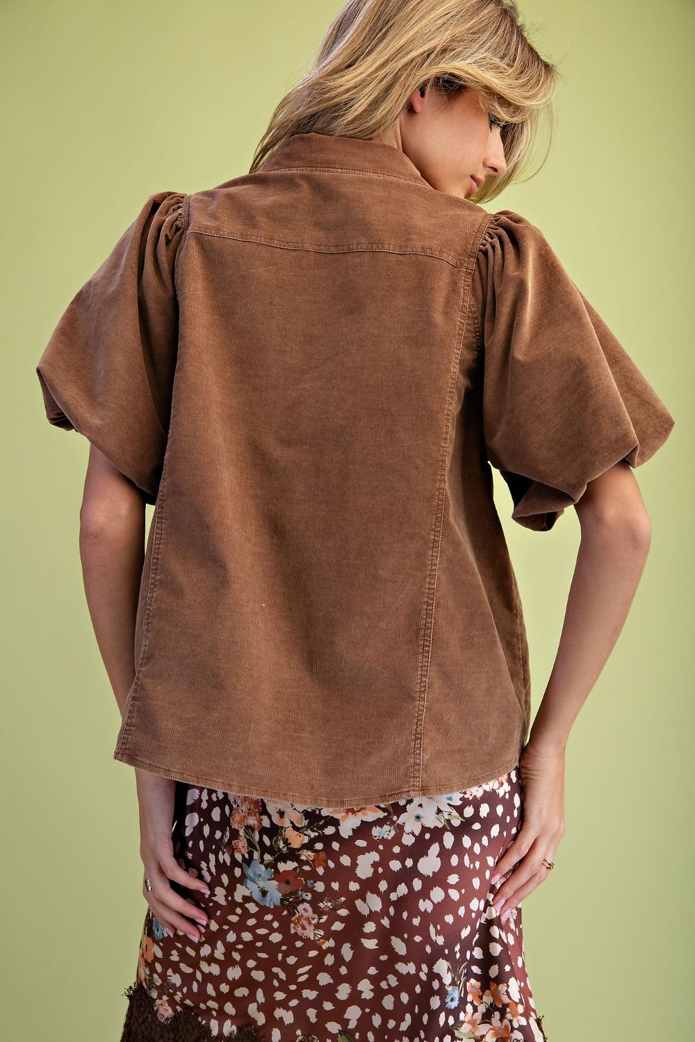 Courduroy Blouse in Mocha